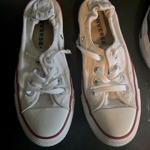 White shoreline slip on chucks, great condition size 7.5